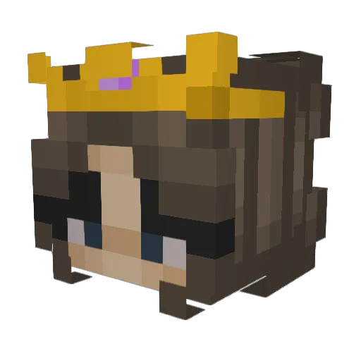 Wiktoriaae Minecraft avatar head, 3D render
