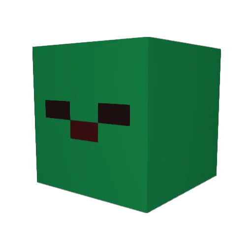 Wiktorress Minecraft avatar head, 3D render