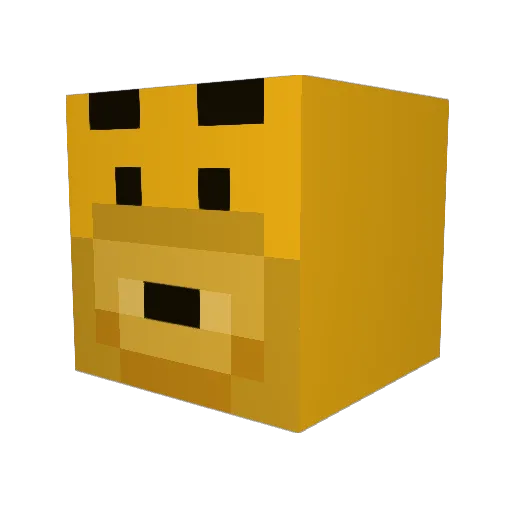 Wiku1u Minecraft avatar head, 3D render