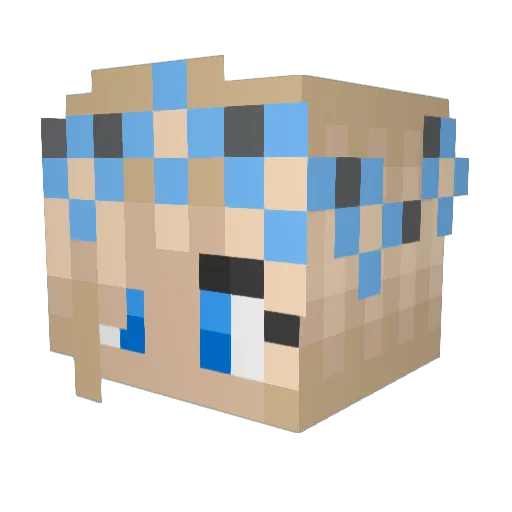 WikusDixon Minecraft avatar head, 3D render