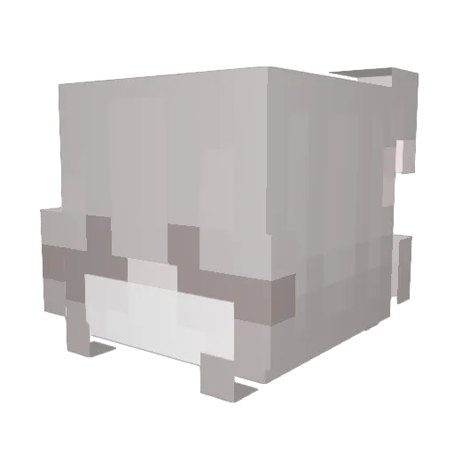Wikx_ Minecraft avatar head, 3D render