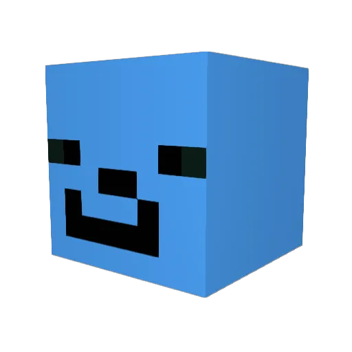 Wikz8k Minecraft avatar head, 3D render