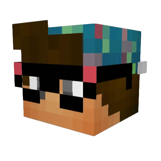 WilDCrimeZ Minecraft avatar head, 3D render