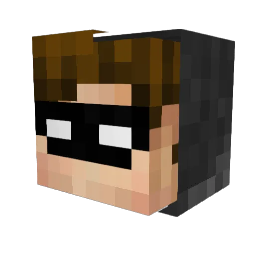 WilDjuli Minecraft avatar head, 3D render