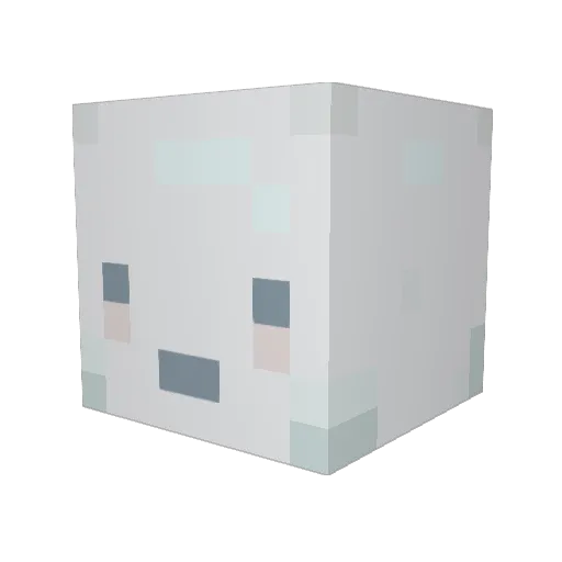 WilNye Minecraft avatar head, 3D render