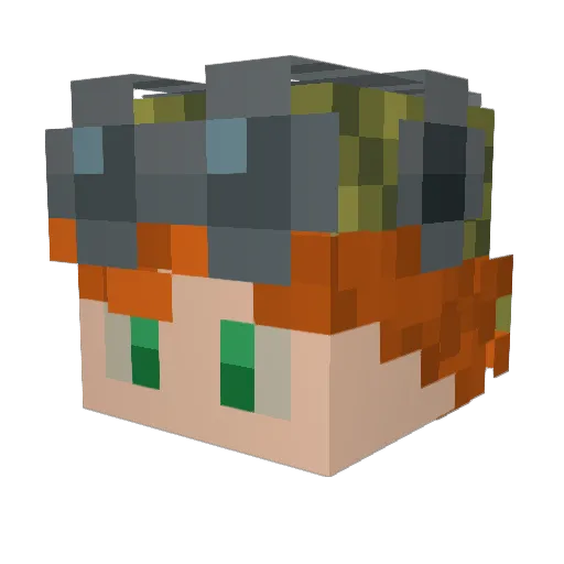 WilWithOneL Minecraft avatar head, 3D render