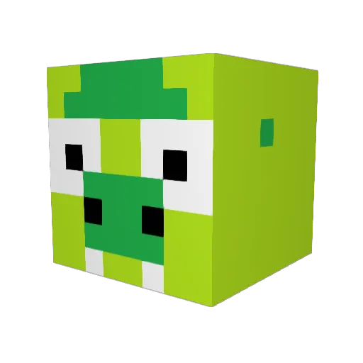 Wilasaurus Minecraft avatar head, 3D render