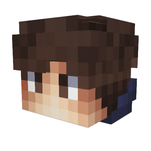 Wilbert_TTC Minecraft avatar head, 3D render