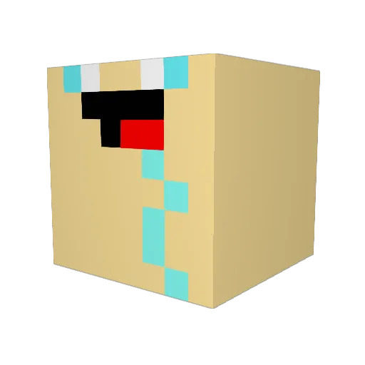 Wilberto444 Minecraft avatar head, 3D render