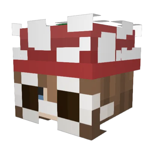 Wilburrush Minecraft avatar head, 3D render