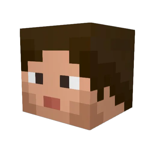 Wilclark Minecraft avatar head, 3D render