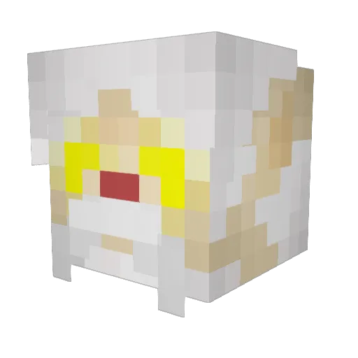 Wilcrow Minecraft avatar head, 3D render