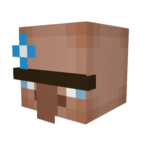 Wilczek244 Minecraft avatar head, 3D render