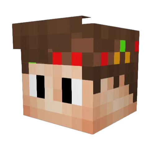WildAlv Minecraft avatar head, 3D render