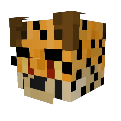 WildAssault Minecraft avatar head, 3D render