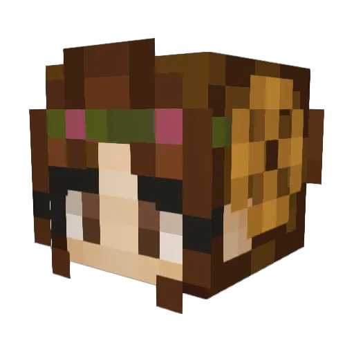 WildAxes Minecraft avatar head, 3D render