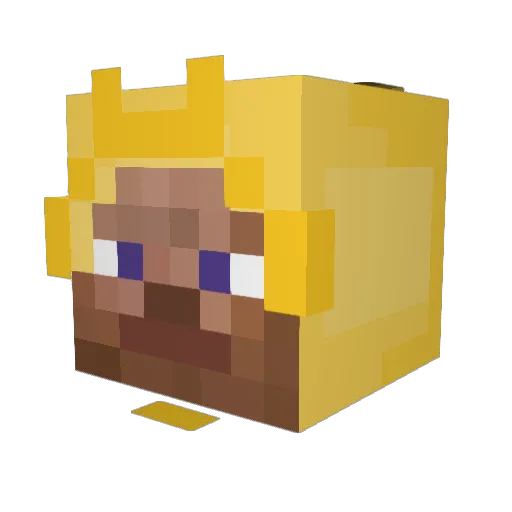 WildBananas1 Minecraft avatar head, 3D render