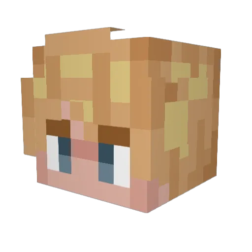 WildBastard Minecraft avatar head, 3D render