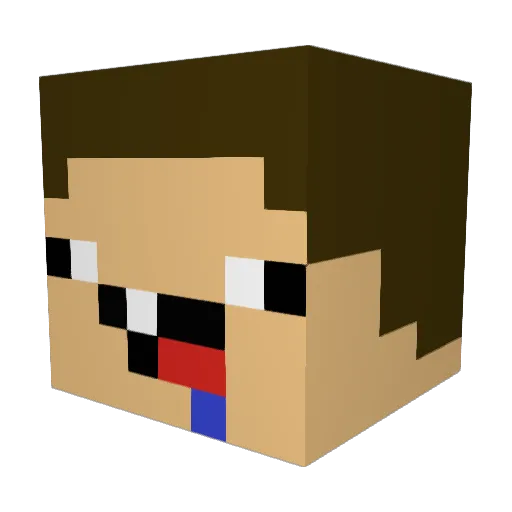 WildBasti2015 Minecraft avatar head, 3D render