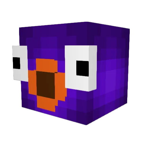 WildFishKiss Minecraft avatar head, 3D render