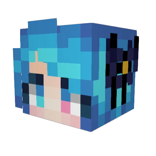 WildGwen Minecraft avatar head, 3D render