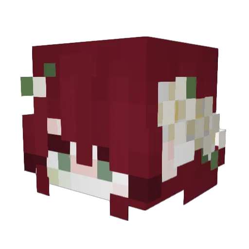 WildRoze Minecraft avatar head, 3D render