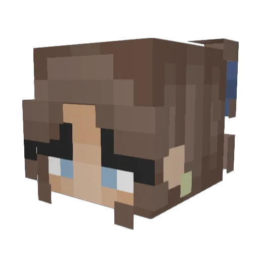 WildRubyRedd Minecraft avatar head, 3D render