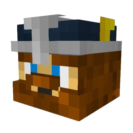 WildUmbrella Minecraft avatar head, 3D render