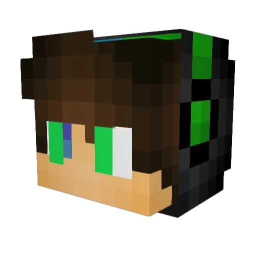 WildWolf0913 Minecraft avatar head, 3D render