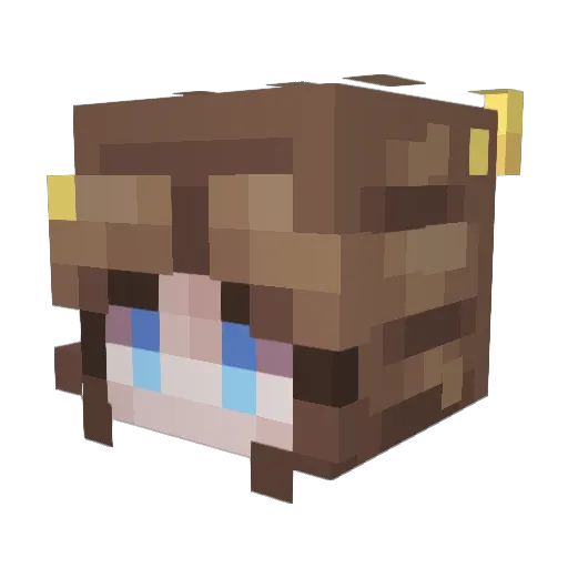 Wild_Flare Minecraft avatar head, 3D render