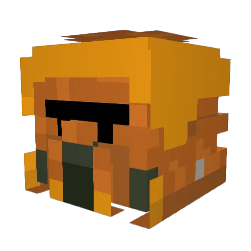 Wildcard43 Minecraft avatar head, 3D render