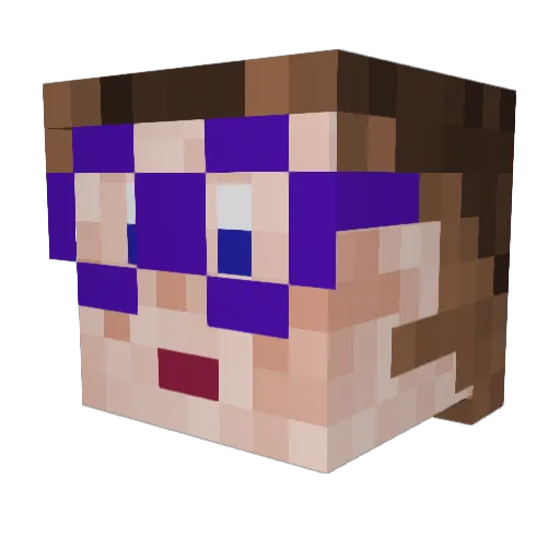 WildcatGirl444 Minecraft avatar head, 3D render