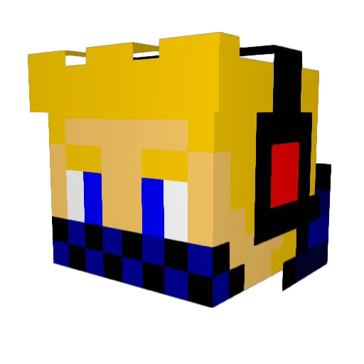 WildeSau Minecraft avatar head, 3D render