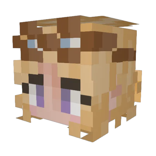 WildestClock147 Minecraft avatar head, 3D render