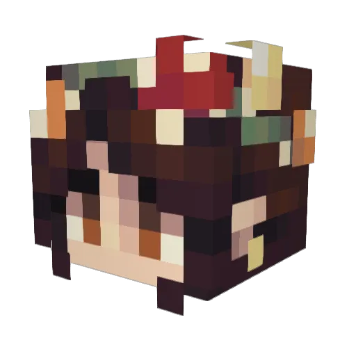 Wildfl0werlili Minecraft avatar head, 3D render