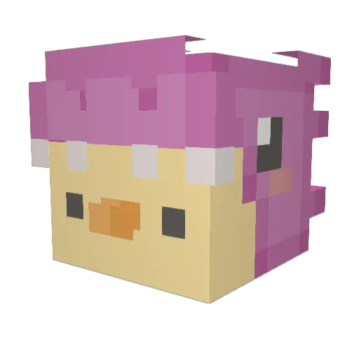 Wildgostys Minecraft avatar head, 3D render