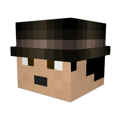 Wildhunter360 Minecraft avatar head, 3D render