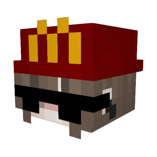 Wildism Minecraft avatar head, 3D render