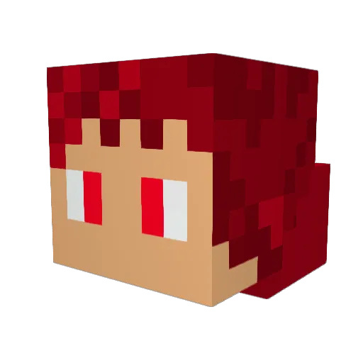 Wildk18 Minecraft avatar head, 3D render