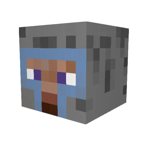 Wildmanden Minecraft avatar head, 3D render