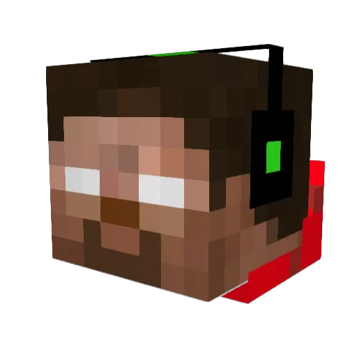 Wildone13 Minecraft avatar head, 3D render