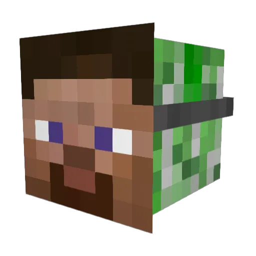 Wildstyle64 Minecraft avatar head, 3D render
