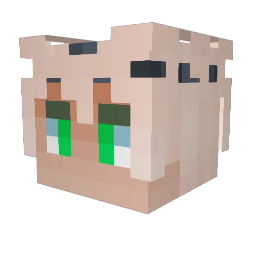 Wildwolf_04 Minecraft avatar head, 3D render