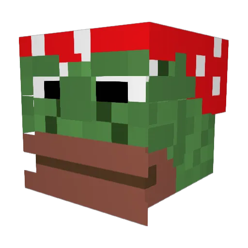 Wildwoods Minecraft avatar head, 3D render
