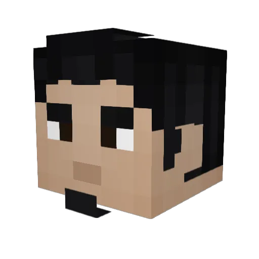 Wileeam Minecraft avatar head, 3D render