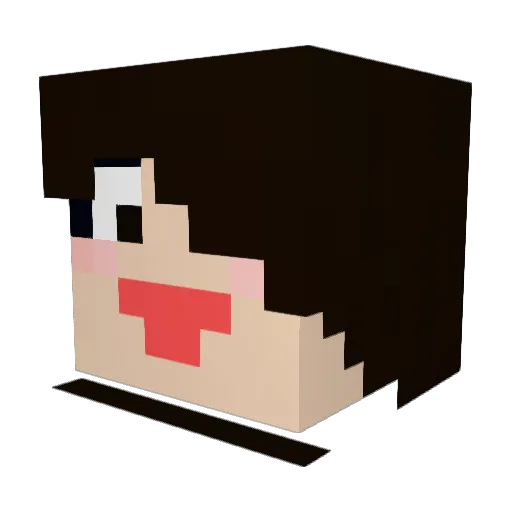 Wilend Minecraft avatar head, 3D render