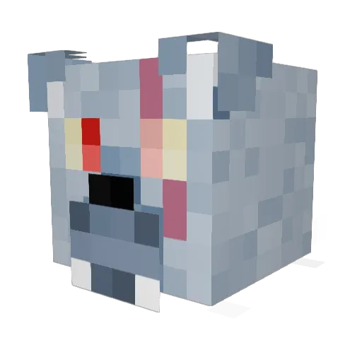 Wilfre_Bandog Minecraft avatar head, 3D render
