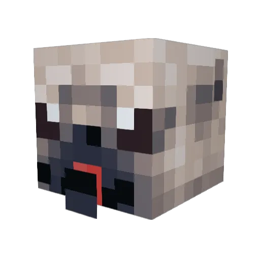 Wilgab Minecraft avatar head, 3D render