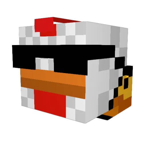 WilgotW Minecraft avatar head, 3D render