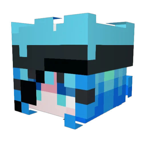 WilhelmI Minecraft avatar head, 3D render